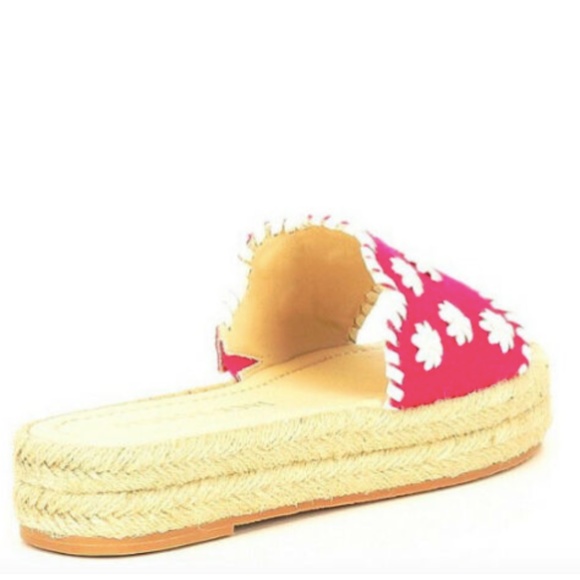 NIB Jack Rogers Palmer Magenta & White Sandals - Picture 2 of 8